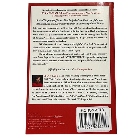 The Matriarch by Susan Page | Barbara Bush Biography Paperback Book - Picture 2 of 5